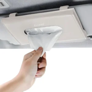 Eliane Car Tissue Holder Sun Visor Napkin for Upgraded Version Hanging Universal Vehicle Tissue Dispenser  (Beige)